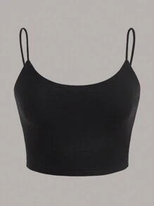 SHEIN EZwear Women's Knit Three-Tone Camisole Top - Multicolor - View 5
