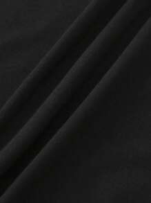 SHEIN EZwear 女士月亮印花短袖 T 卹 - 黑色 - 查看 3