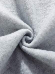 Calvaya 大尺碼字母印花圓領長袖運動衫 - 淺灰色 - 查看 5