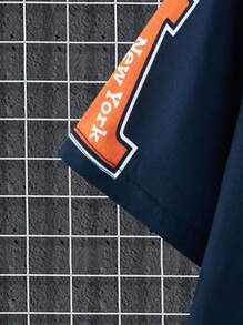 Manfinity Homme Men Letter Printed Short Sleeve Casual T-Shirt, Letter, Boyfriend Gift - Multicolor - View 6