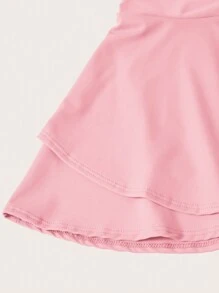 VARSITIE Quý cô Giải trí Thể thao Ô dù Váy - Hồng - Xem 4