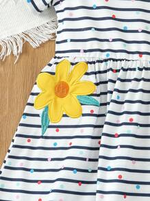 SHEIN Young Girl Embroidered Dress, Summer Style, European And American Style,