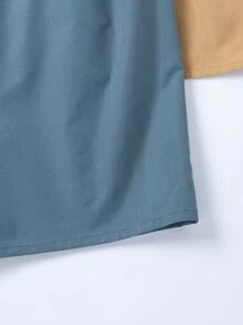 SHEIN Cậu bé Tween Màu thuần Quần short Với Chi tiết - Nhiều màu - Xem 3