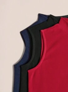 SHEIN LUNE Chaleco De Chaqueta De Mujer De Color Sólido - Multicolor - Ver 17