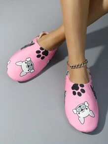 Của phụ nữ Đơn giản Dép đi trong phòng ngủ , Mềm mại Sang trọng Dép đi trong nhà Với Không trượt Đế Và Không ồn ào Đáy - Hồng - Xem 2