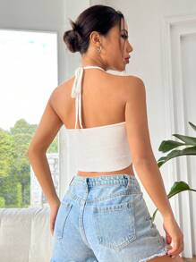 Muchica 女士露背七分織襯衫,夏季必備