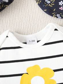 SHEIN 6pcs Infant Boys' And Girls' Casual Printed Gift Set For Spring And Autumn, Daily Wear - Multicolor - View 3