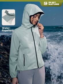 In My Nature Wasserdichte Kapuzen-regenjacke Für Damen, Ideal Für Outdoor-sport