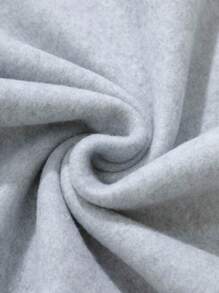 Men'S Fleece Love Letter Print Sweatshirt - Grey - View 5