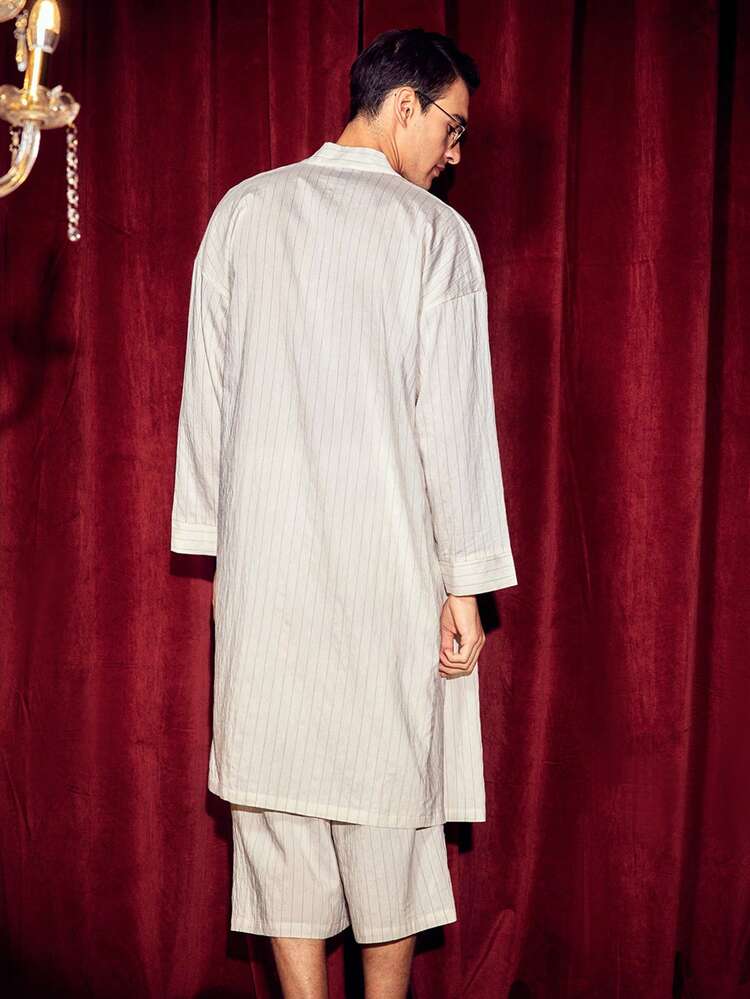 Men'S Woven Shirt And Pants Set