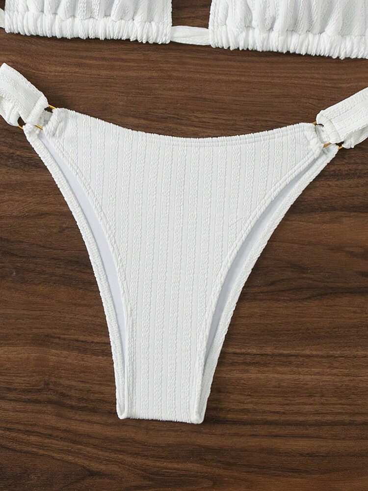 Women's Solid Color Bikini Set Summer Beach