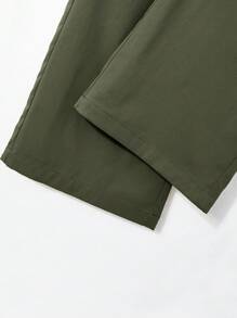 Manfinity Nam Màu thuần Quần Utility - xanh quân đội - Xem 7