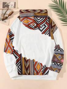 SHEIN LUNE 女款長袖連帽衫,印花圖案 - 彩色 - 查看 2