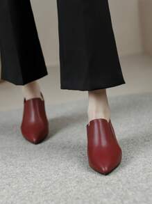 Women's Pointed Toe High Heel Pumps, Casual Work Shoes With Thick Heel, Spring Autumn New