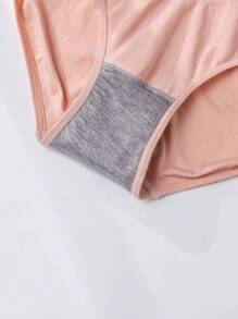 SHEIN 3 cái/bộ Liền mạch Kích thước lớn Của phụ nữ Màu thuần Đồ lót - Nhiều màu - Xem 7