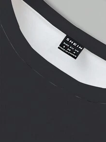 SHEIN LUNE 圓領短袖t恤 - 灰色 - 查看 5