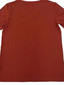 Plus Size Women's Slogan Print Short Sleeve Crew Neck Sweatshirt - Coral Pink - View 2