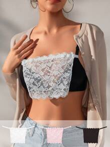 SHEIN Accessoires De Lingerie En Dentelle Sans Couture Grande Taille Pour Femme