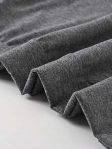 Women's Fashionable Tie Side Long Sleeve Sweatshirt - Grey - View 6