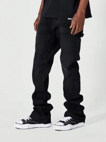 SUMWON Flare Fit Workwear Jean - Black - View 4