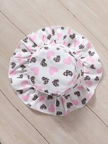 寶寶女童夏天可愛心形圖案無袖紮帶連體衣