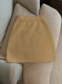 Flirla 3 cái/bộ Kích thước lớn Đan mềm mại Màu thuần Váy - Nhiều màu - Xem 5