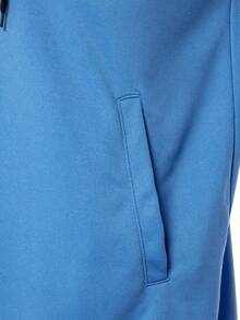 Manfinity Sport Corelite Men Contrast Side Seam Drawstring Sports Hoodie & Sweatpants, Athletic Suit, Tracksuit Workout Set - Blue - View 7