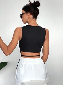 Siren Gaze 女士纯色露背休闲背心