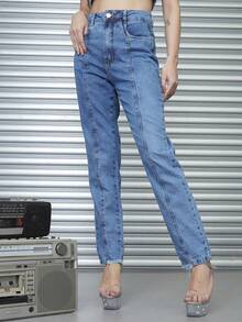 SHEIN 女士牛仔褲 - 藍色 - 查看 5