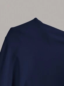 SHEIN EZwear Của phụ nữ Kích thước lớn Chất rắn Đan Váy bodycon - Màu xanh hải quân - Xem 4