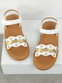 女童夏季涼鞋,適合幼兒及小孩,白色 - 彩色 - 查看 4
