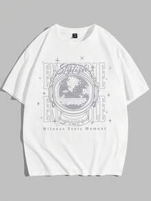 Manfinity Hypemode Men's White Knitted Round Neck Short Sleeve T-Shirt - White - View 4