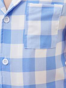 Toddler Boys' Plaid Pajamas Set - Blue - View 3