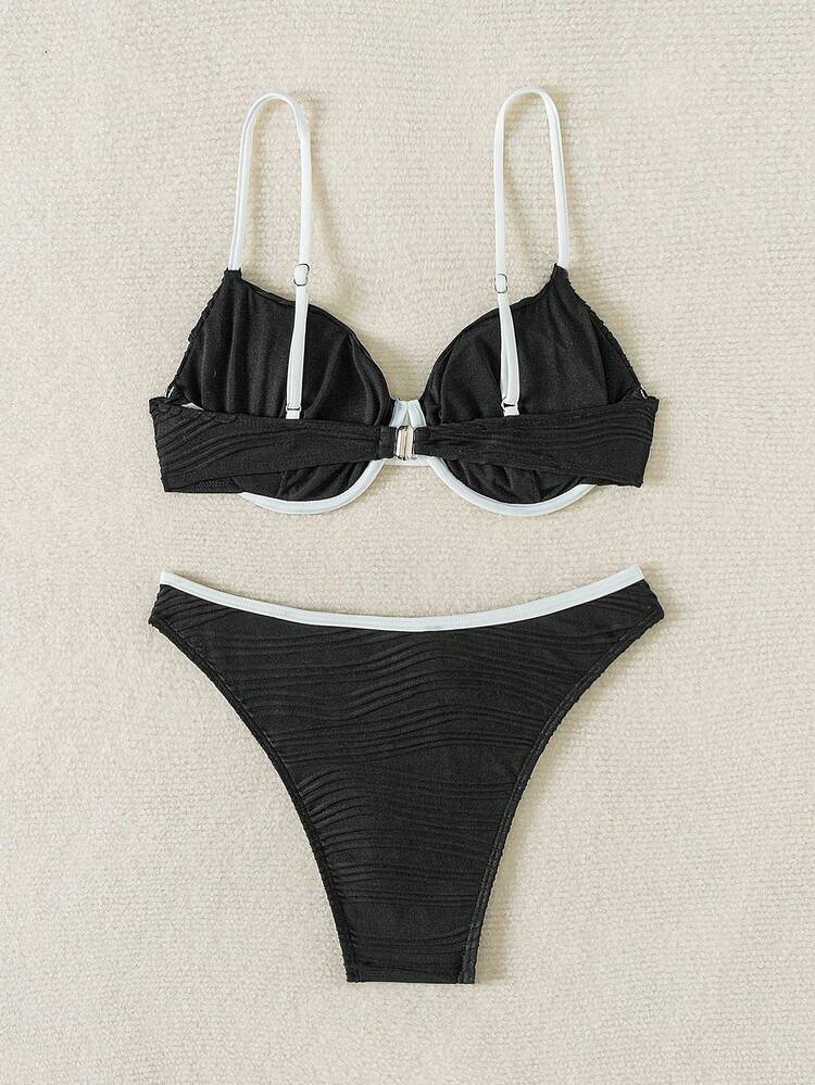 Ladies' Colorblock Bikini Set Carnival Summer Beach