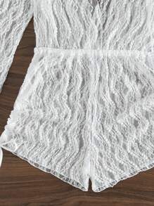 Swim Vcay 夏季海滩女士纯色露背系带比基尼套装