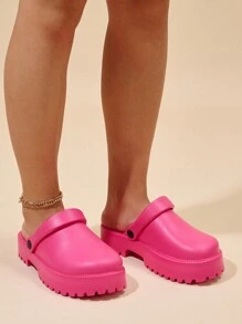 Mới Mùa xuân/Mùa hè Thời trang Qủa tặng Cho Ngày Lễ Tình Nhân - Của phụ nữ Giày cao gót Ngoài trời Dép đi trong nhà , Phong cách ins EVA Dép xăng đan , Ngón chân khép kín Với Nền tảng Đối với bờ biển Kỳ nghỉ Thoải mái Mặc - Màu Hồng Tươi - Xem 6