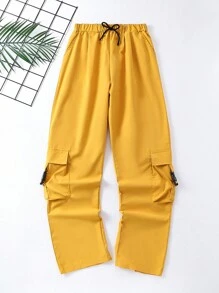 Teen Boys' Solid Color Cargo Pants