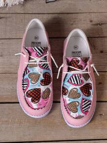 Màu hồng Đúng mốt Hình trái tim Của phụ nữ Giải trí Giày dép - Hồng - Xem 4