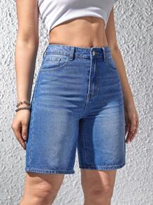 SHEIN EZwear Short En Jean Pour Femme
