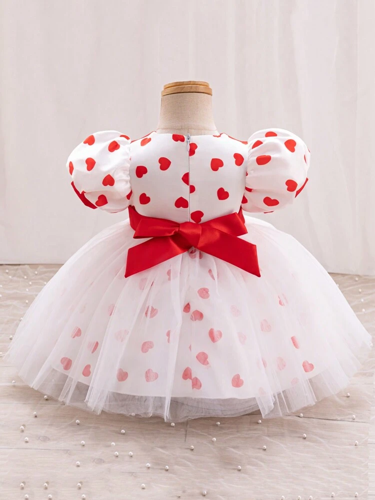 Baby Girls' Party Dress, Elegant & Style, Perfect For Birthday Party, Evening Event, Wedding, One-Month Celebration, Baptism, 1st Birthday
