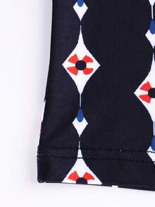 شورت بوكسر للرجال مطبوع بتصميمات هندسية بالألوان المتداخلة و بشكل قلب - متعدد الألوان - مشاهدة 8