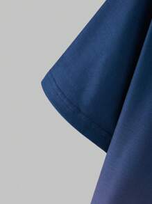 Manfinity Homme Men's Gradient Letter Print Short Sleeve T-Shirt And Shorts Two Piece Set, Cozy Outfits