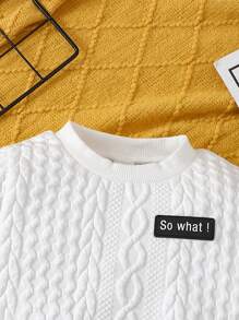 嬰兒男童補丁細節襯衫和仿牛仔布褲套裝 - 黑色 - 查看 3