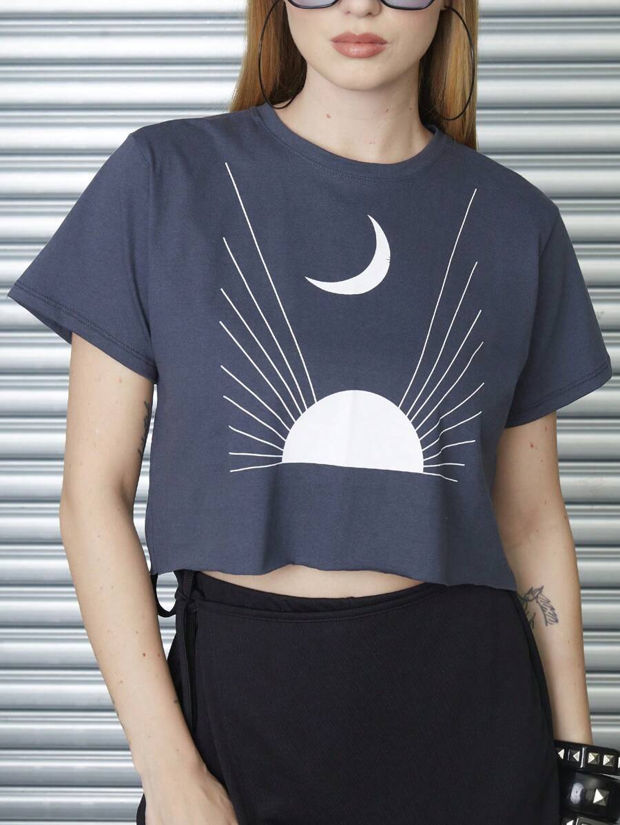 女士t恤 - 深灰色 - 查看 1