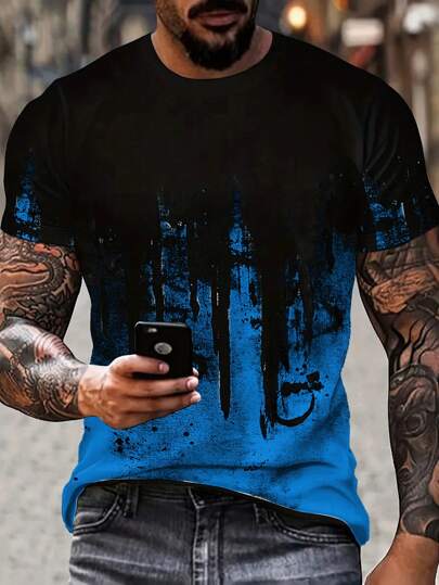 Manfinity LEGND Herr Plus Storlek Färgblock T-shirts