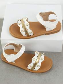 女童夏季涼鞋,適合幼兒及小孩,白色 - 彩色 - 查看 6