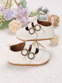 嬰兒女童新款春/秋季軟底公主鞋,空心圓頭透氣鞋,適合行走 - 白色 - 查看 5