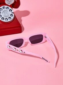 HELLO KITTY AND FRIENDS | SHEIN 粉色可愛時尚女士眼鏡 - 粉色 - 查看 3