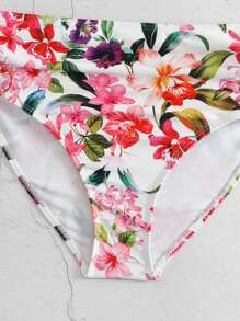 SHEIN Swim Bộ bikini in hoa dành cho nữ đi biển mùa hè Carnival - Nhiều màu - Xem 5