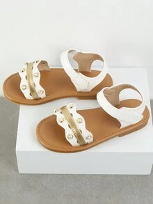 女童夏季涼鞋,適合幼兒及小孩,白色 - 彩色 - 查看 5